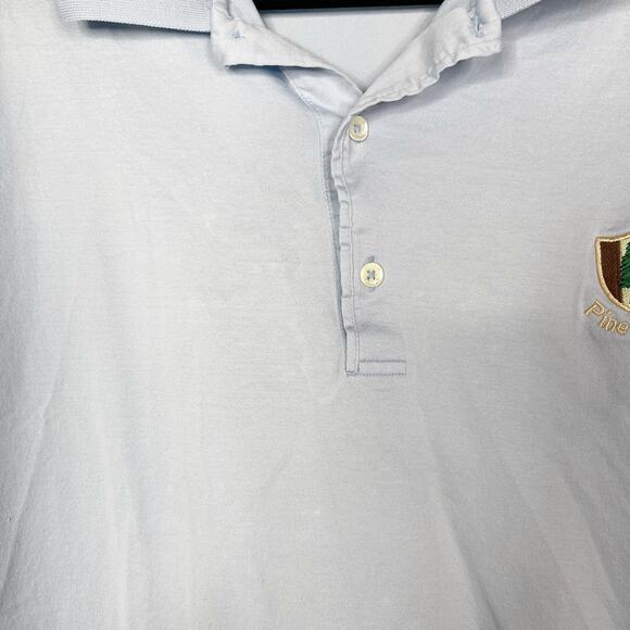 Fairway & Greene Mens Large L Light Blue Pine Valley Cotton Golf Polo Shirt FLAW - Picture 5 of 10